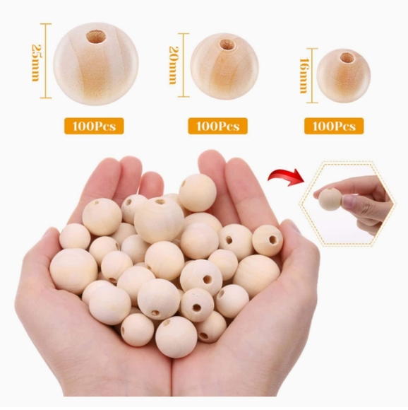 Accents Nwt 30 Large Jumbo Wooden Beads For Garlands Poshmark